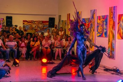 Defile de Body painting en el Museo