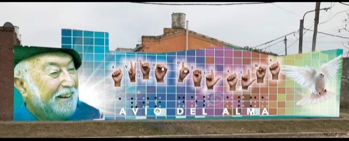 Crearon un mural en homenaje al Padre Zini