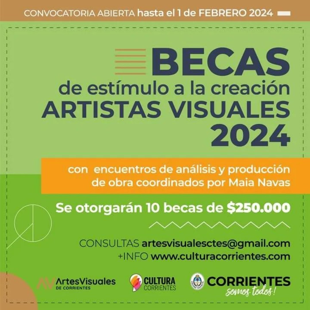 BECAS de estímulo a la Creación para ARTISTAS VISUALES 2024